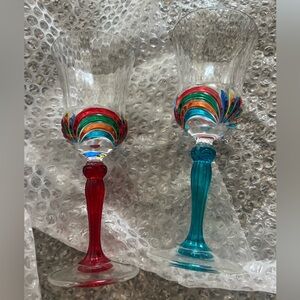 Zecchin Murano wine glasses handmade in Venice, Italy